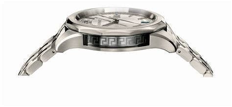 Versace Vera00518 Glaze Stainless Steel Watch In Silver